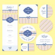 Set of retro wedding cards N7