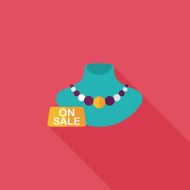 shopping sale Jewelry flat icon with long shadow eps10 N5