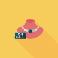 shopping sale Jewelry flat icon with long shadow eps10 N6