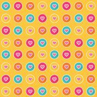 Seamless pattern - colorful heart icons