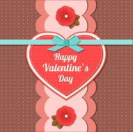 Valentines day typographical retro holiday card N3