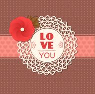 Valentines day typographical retro holiday card N4