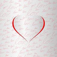 Lovely love heart shape paper design background