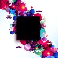 Stylish hipster poster on a contrast shiny background N2
