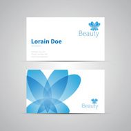 Business Card template vector icon for Beauty Industry N3
