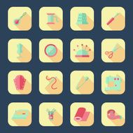 Sewing Equipment Icons Set N2