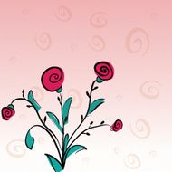 Abstract vector floral background