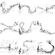 Musical notes staff set