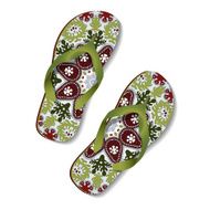 Beach sandals with floral ornament