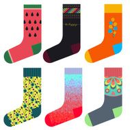 Socks design set colorful collection