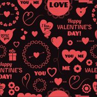 Seamless background vector happy Valentines Day