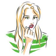 Woman puts lipsticks on her lips N2