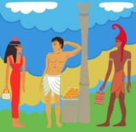 Ancient Egyptian-Greek market negotiations