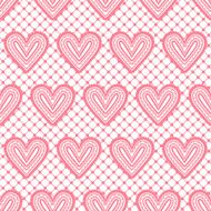 Lace seamless pattern with hearts Vector illustration N2