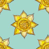 watercolor sun pattern