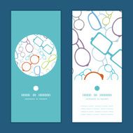 Vector colorful glasses vertical round frame pattern invitation greeting cards