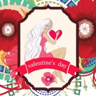 Valentines day card vector N7