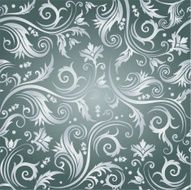 Luxury seamless grey floral wallpaper
