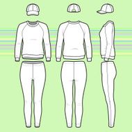 Sweatshirt cap and leggins set