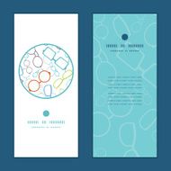Vector colorful glasses vertical round frame pattern invitation greeting cards N2