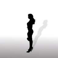 Vector silhouette of a woman N677