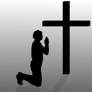 Vector silhouette of a man N100