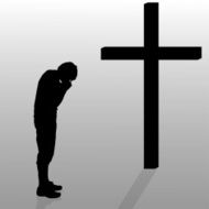 Vector silhouette of a man N102