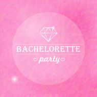 Quote inspirational poster typographical design bachelorette party blurred pink background