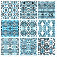 different seamless colored vintage geometric pattern N8