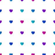 Watercolor seamless pattern with hearts N4