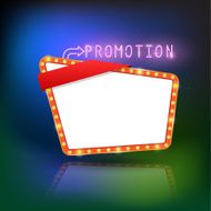 Abstract retro light promotion banner