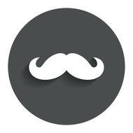 Hipster mustache sign icon Barber symbol N2