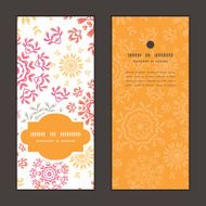 Vector folk floral circles abstract vertical frame pattern invitation greeting N2