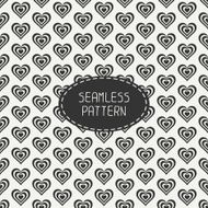 Romantic seamless pattern with hearts Beautiful vector illustration N2