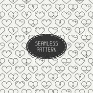 Romantic seamless pattern with hearts Beautiful vector illustration N3