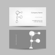 Business card design with letter F
