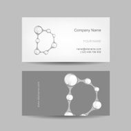 Business card design with letter D