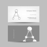 Business card design with letter A