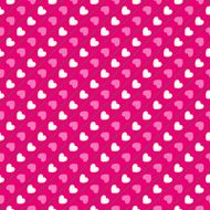 Heart shape vector seamless pattern Pink and white colors N3