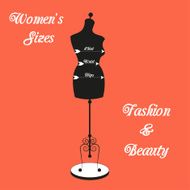 vector vintage tailor&#039;s mannequin N18