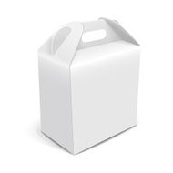 blank paper packaging bag with handle