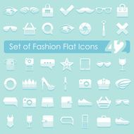 Set of fashion flat icons N104