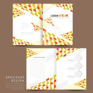 modern mosaic style half fold brochure template