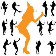 Vector silhouette of a woman N682