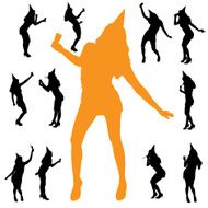 Vector silhouette of a woman N683