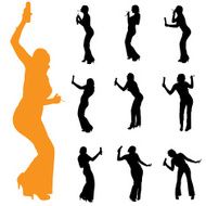 Vector silhouette of a woman N688