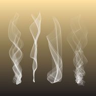 Vector set of smoke effect smooth flame background isolated wallpaper N2