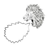 Lion hand drawn vector illustration
