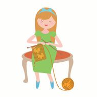 Young girl with knit