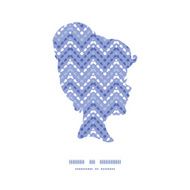 Vector purple drops chevron girl portrait silhouette pattern frame